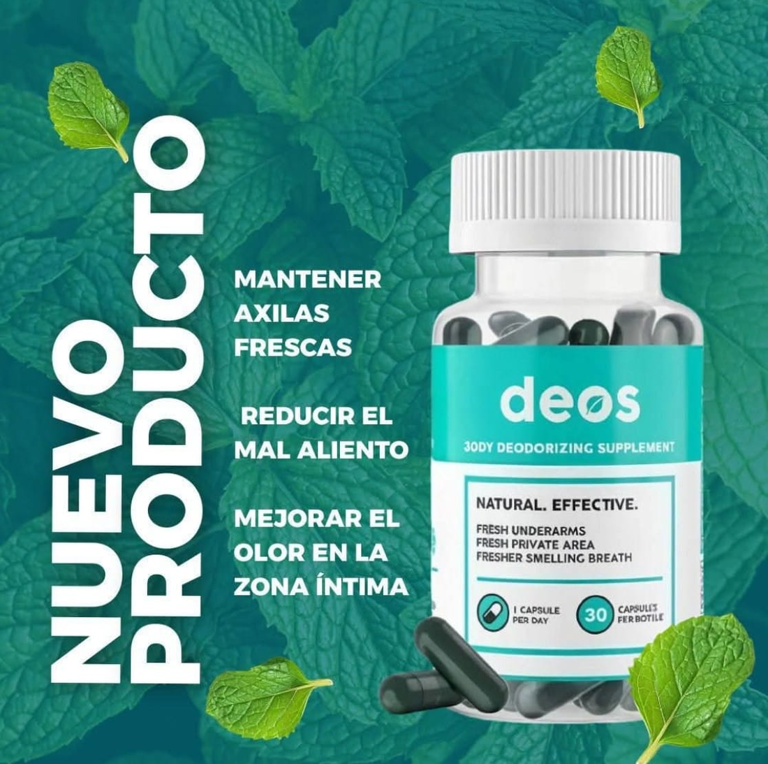 Deos · Neutraliza tu mal aliento y olores corporales